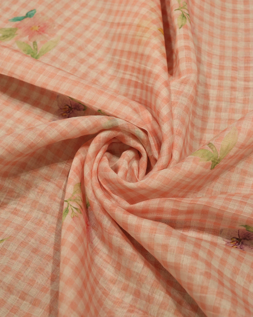 Mul Chanderi- Light coral pink