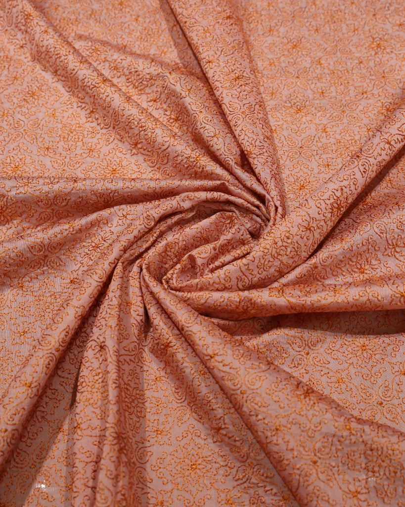 Mul Chanderi Small Work - Soft Peach