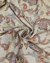 Silk Embroidery - Light Beige