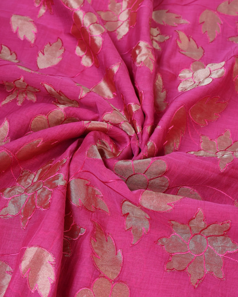 Mul Chanderi - Rich Pink