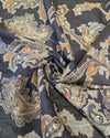 Silk Embroidery - Charcoal Black