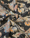 Silk Embroidery - Deep Black