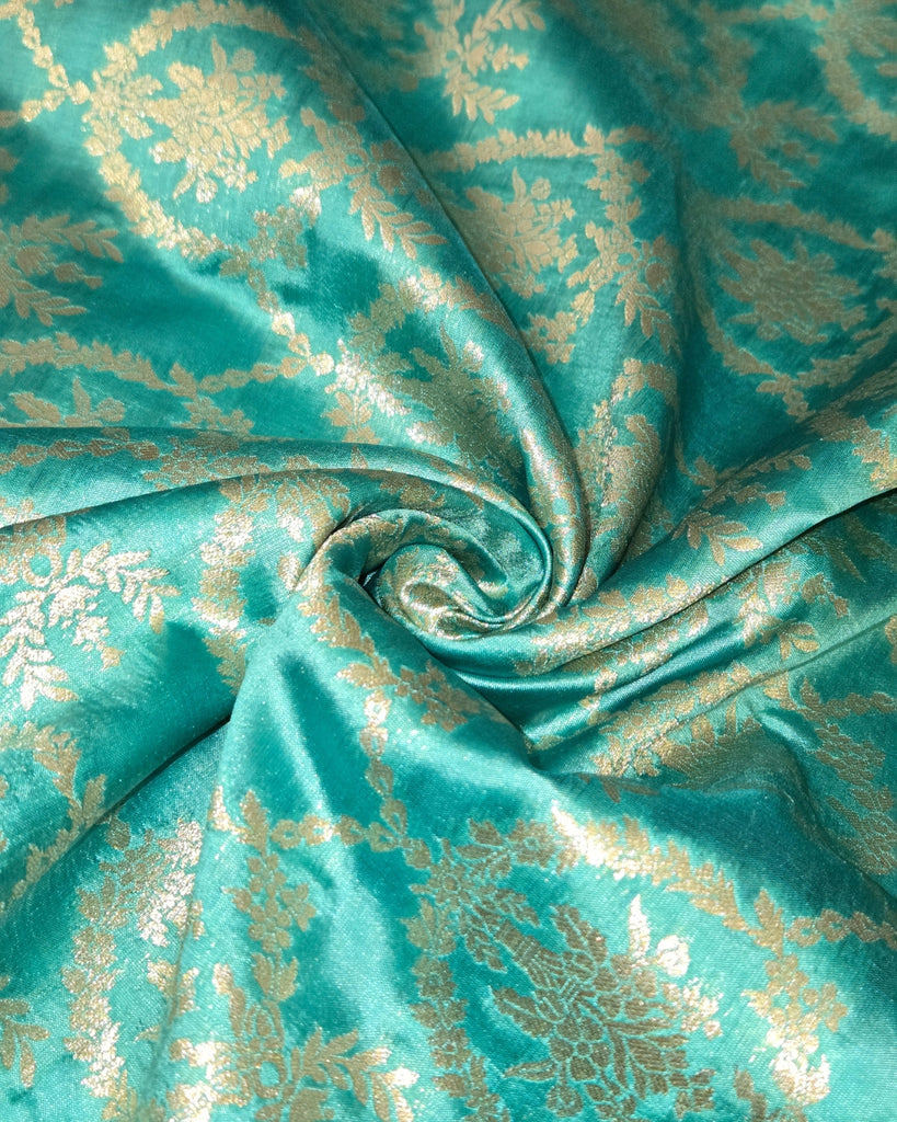 Pure Silk Banaras - Mint Turquoise