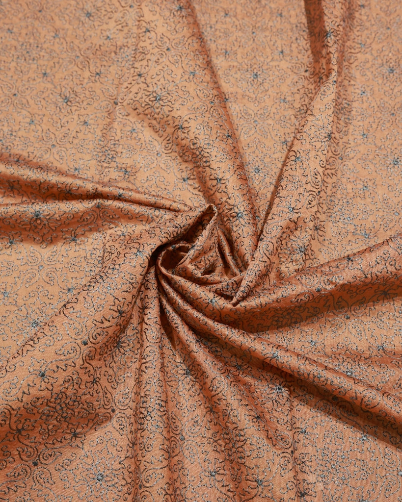 Mul Chanderi Small Work - Copper
