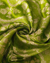 Silk Dupion Banaras - Green