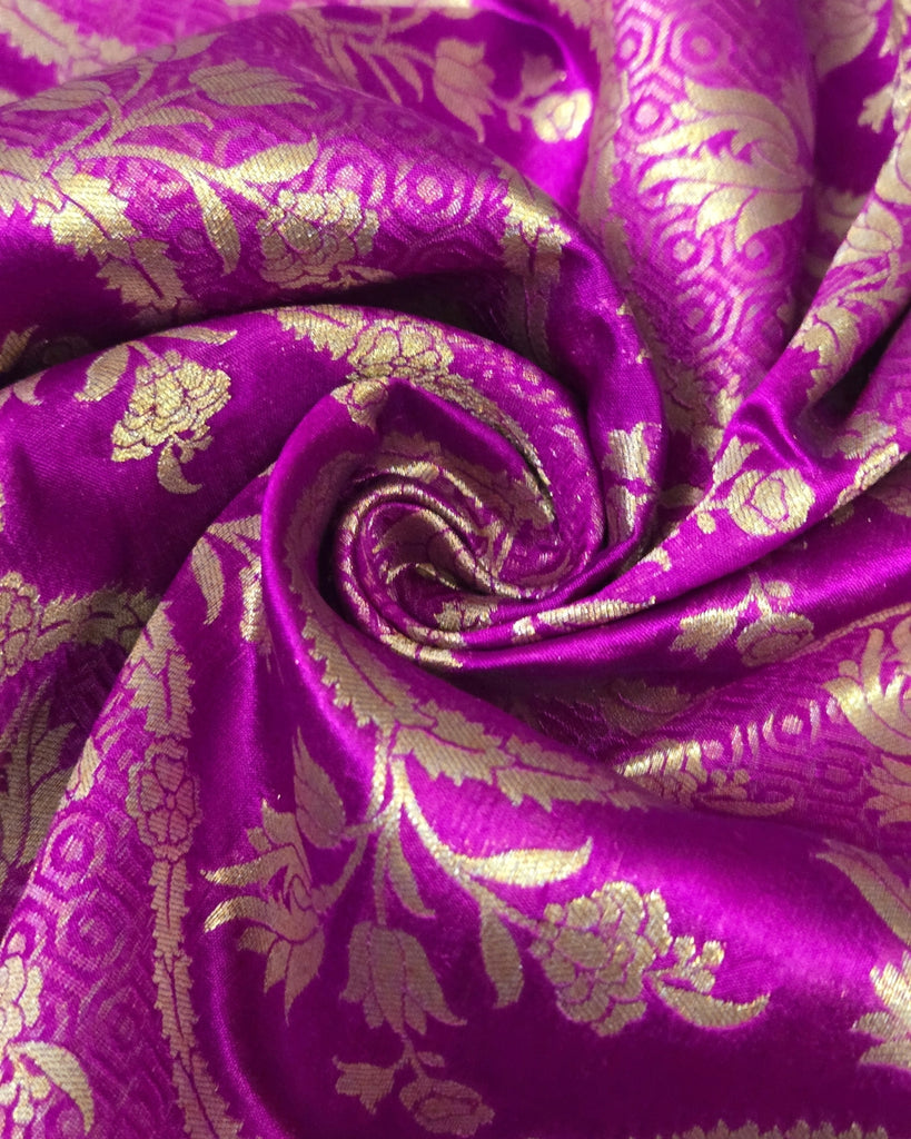 Silk Dupion Banaras - Violet