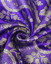 Silk Dupion Banaras - Royal Purple
