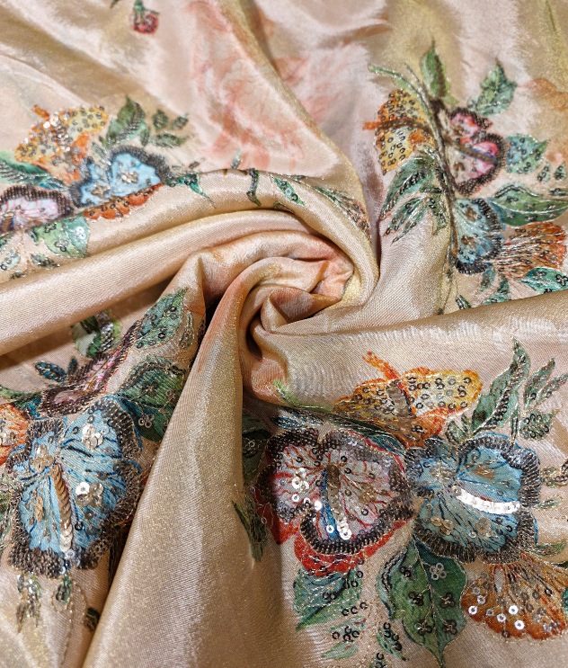 Tissue chiniya sequence - Light beige