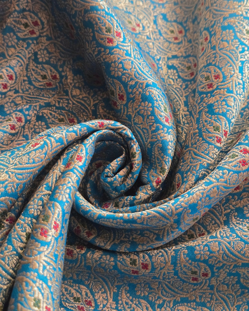 Silk Antique Banaras - Turquoise