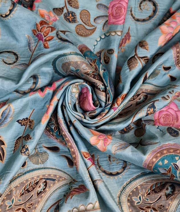 Dola silk - Light blue