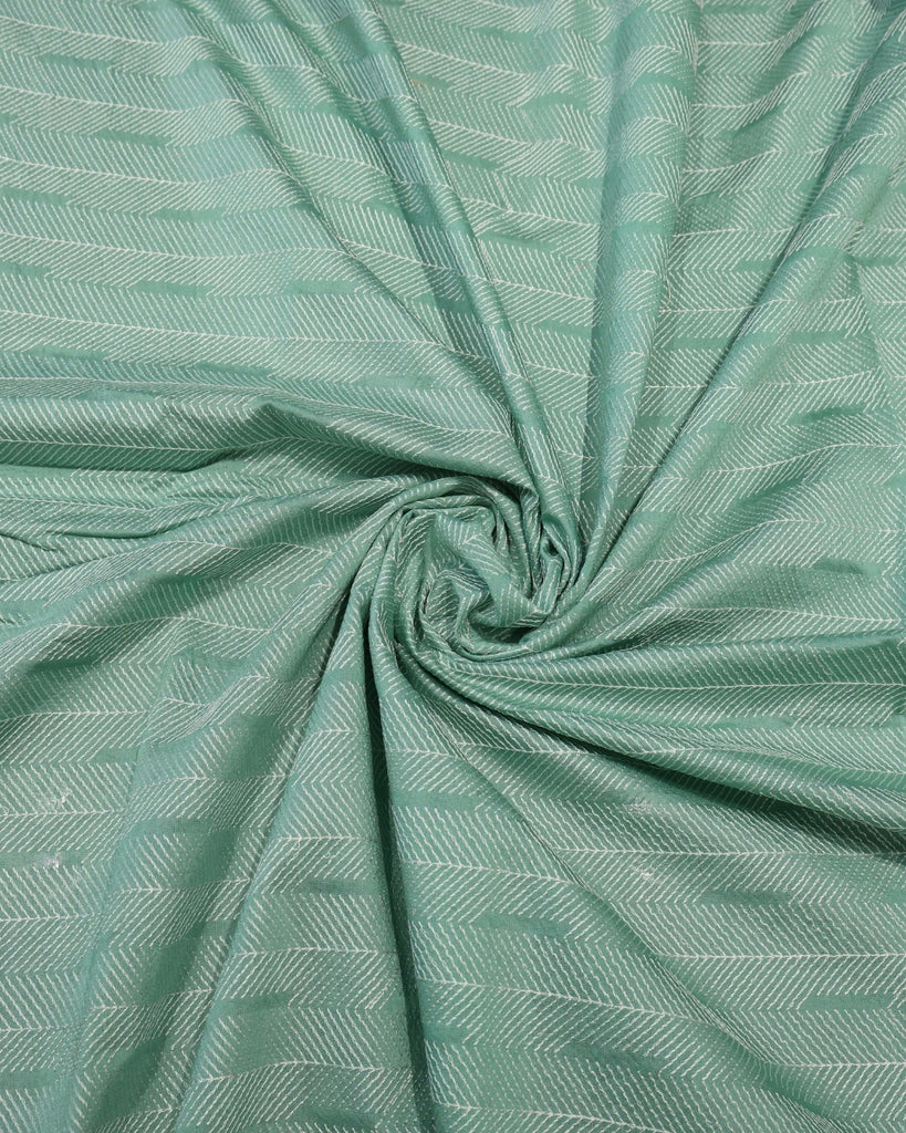 Chanderi Silk Thread Embroidery - Mint green