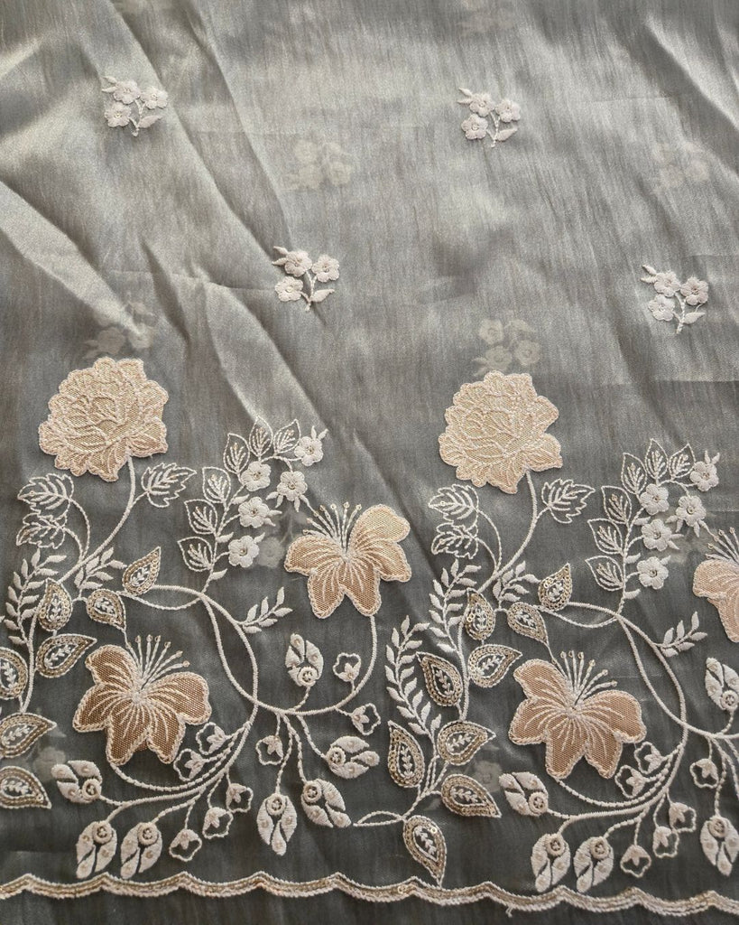 Tissue with Gota - Silver Sage Grey