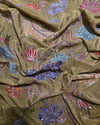 Crape Embroidery - Antique Gold