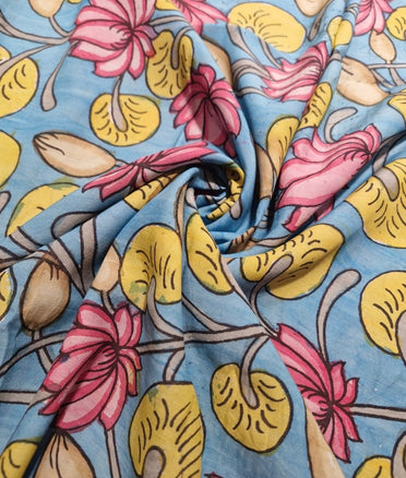 Pen Kalamkari - Pastel blue