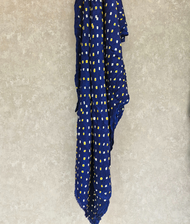 Gajji silk Base - Deep blue