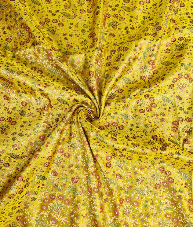 Meenakari Banaras - Mustard Yellow