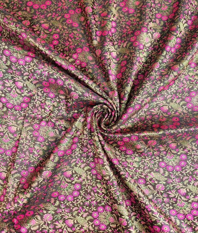 Meenakari Banaras - Dark Brown