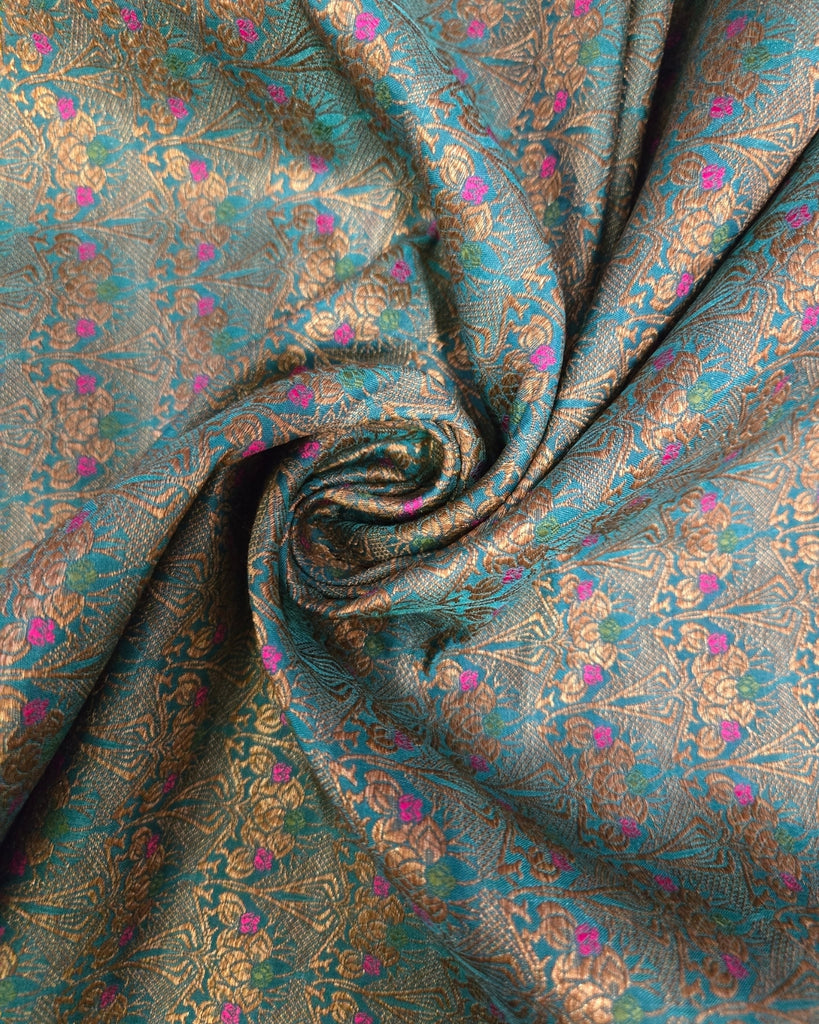 Antique Banaras - Peacock Blue