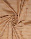 Chanderi Silk Thread Embroidery - Warm Beige Brown