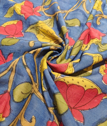 Pen Kalamkari - Denim blue