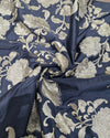 Mashru Parsi Gara - Deep Navy Blue