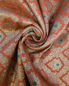 Antique Banaras - Terracotta & Silver