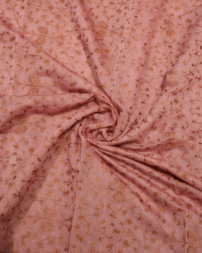 Mul Chanderi ThreadWork - Blush Pink