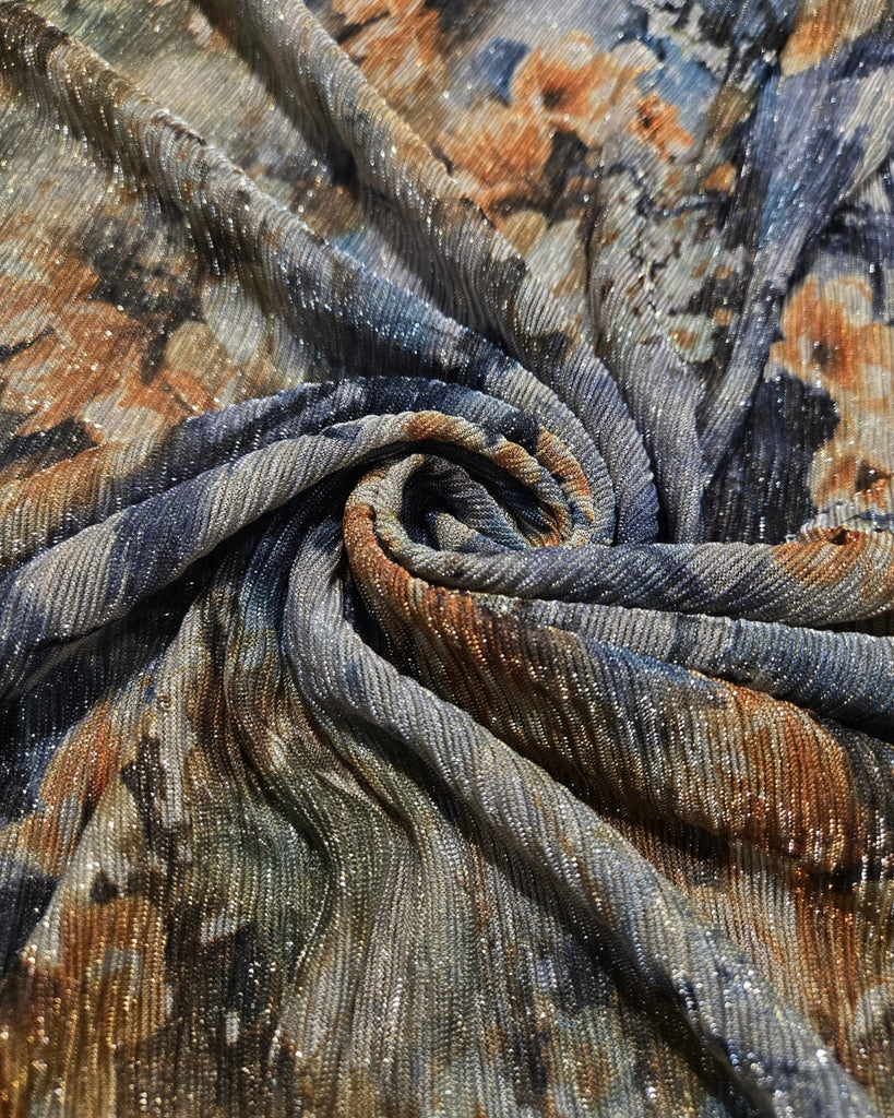 Shimmer Floral - Steel Blue Bronze