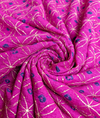 Moonga bandini with zari work - Magenta pink