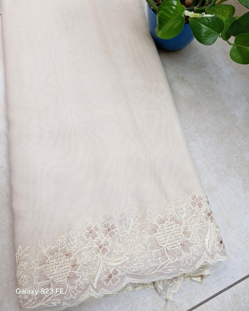 Kora with Embroidery - Light Beige