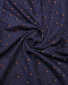 Mul Chanderi Motif - Navy Blue