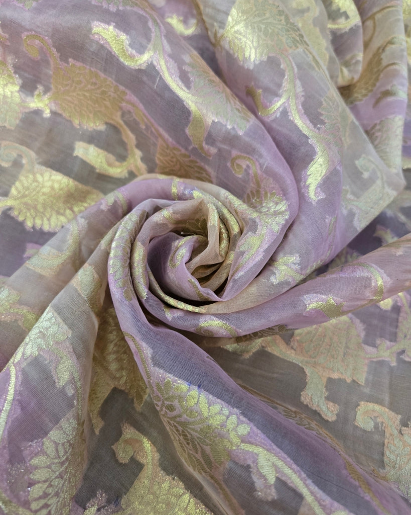 Silk Organza Solid Print - Lavender Mauve