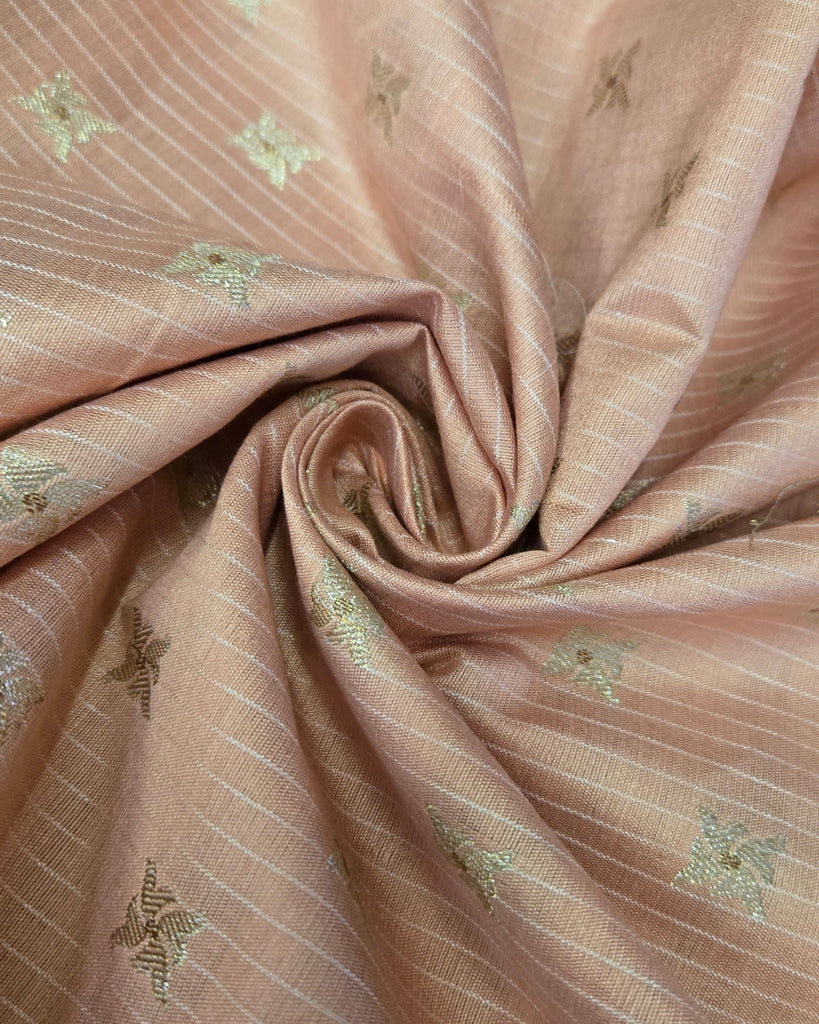 Chanderi Banaras - Dusty Peach