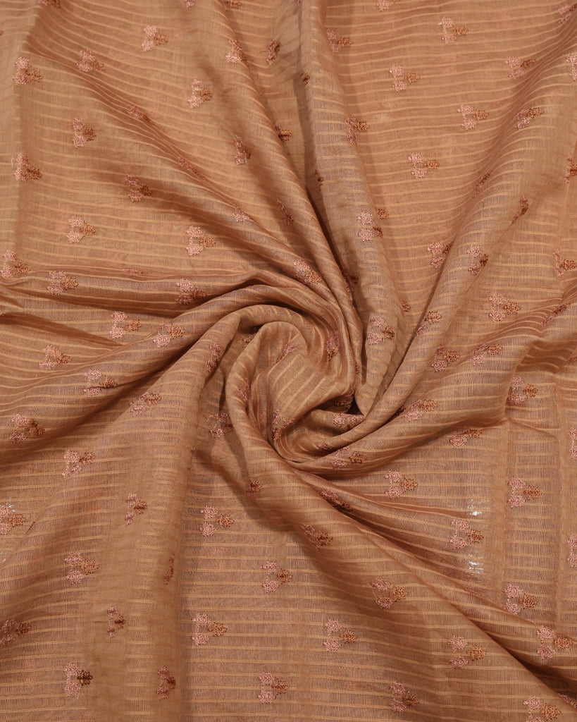 Mul Chanderi Motif - Beige Gold