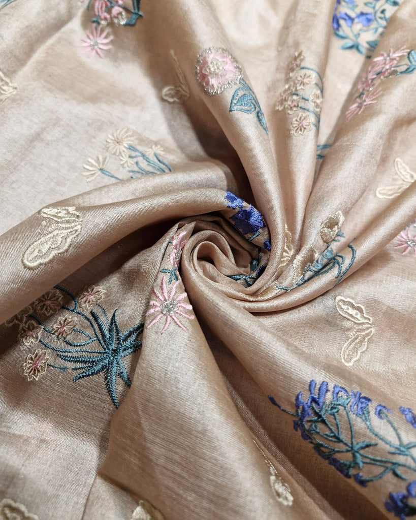 Tussar Embroidery - Cream
