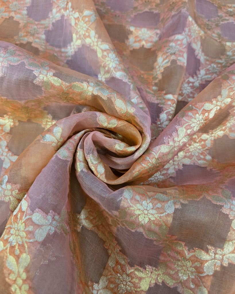 Silk Organza Solid Print - Muted rose