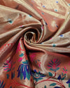 Tissue Paithani - Rose Gold