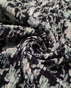 Pleated Fabric - Black Sage Floral