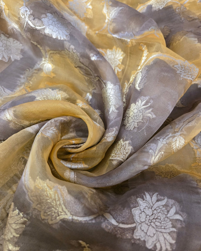 Silk Organza Solid Print - Dusty Mauve