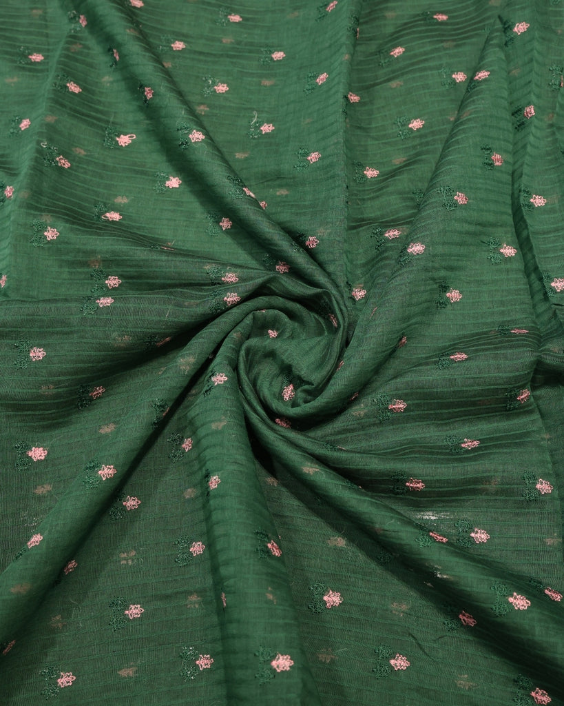 Mul Chanderi Motif - Green