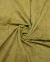 Mul Chanderi Motif - Olive Green