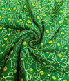 Moonga Bandhani with Embroidery - Green