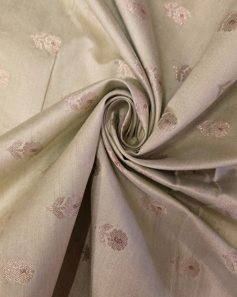Chanderi Banaras - Muted Cream