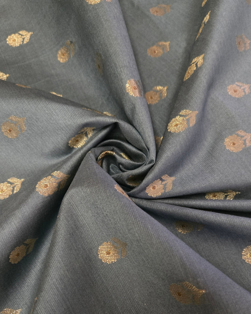 Chanderi Banaras - Slate Grey