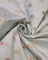 Chanderi Banaras - Light Silver Grey