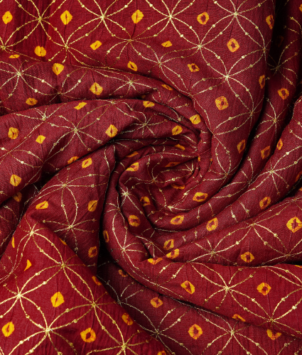 Munga Bandhani Maroon