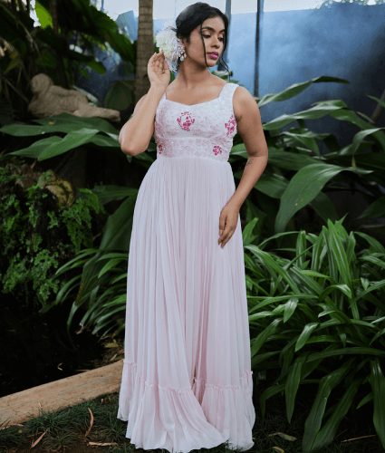 ChiffonPinkGownwithHandworkYoke_4