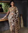 Purple Tissue Saree with Handwork Blouse