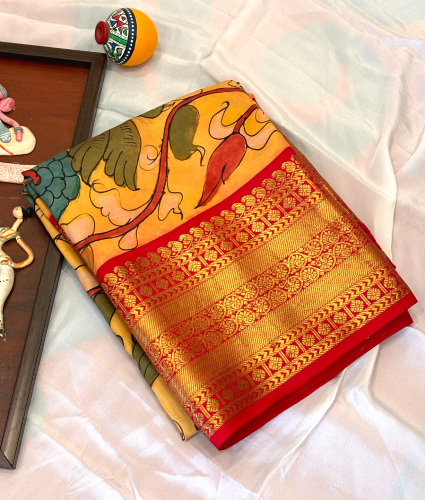 Kanchi Kalamkari Yellow