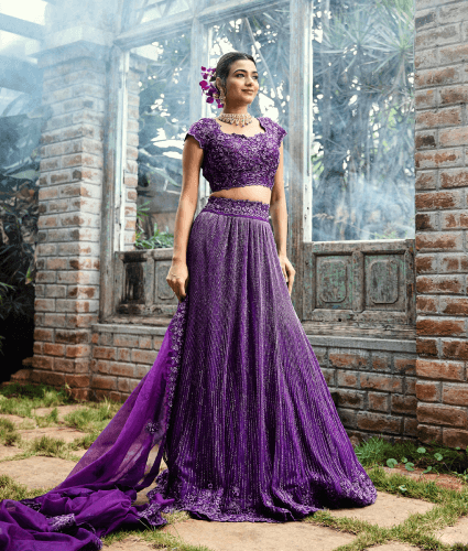 Purple Handwork Lehenga​